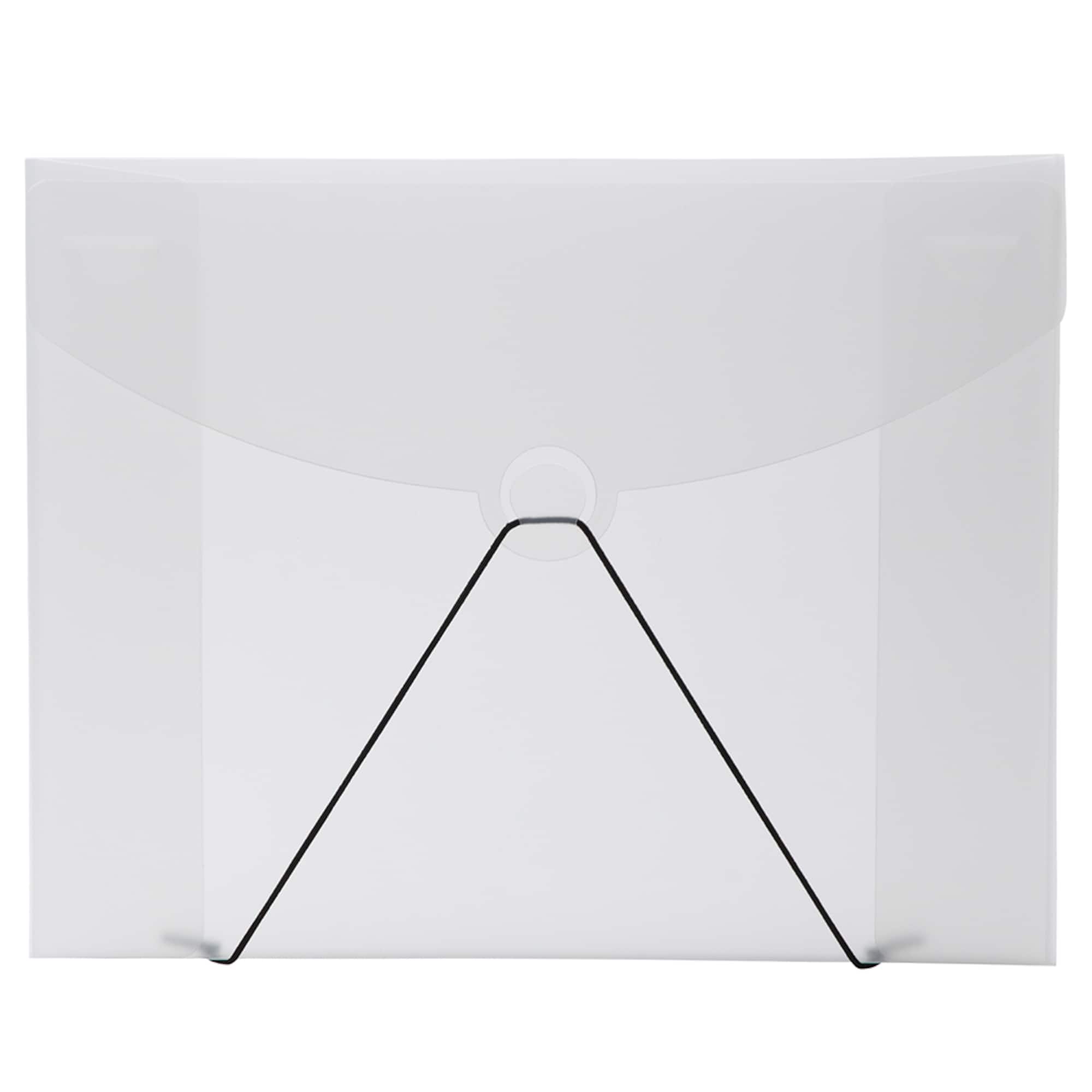 JAM Paper Clear Frosted 9.5" x 12" Plastic Portfolio